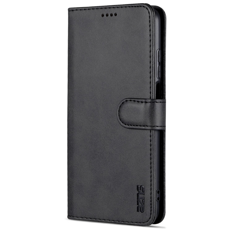 For Xiaomi Redmi Note 11 4G Global / Note 11S AZNS Skin Feel Calf Texture Horizontal Flip Leather Phone Case(Black)