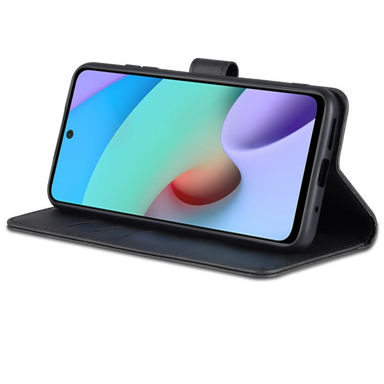 For Xiaomi Redmi Note 11 4G Global / Note 11S AZNS Skin Feel Calf Texture Horizontal Flip Leather Phone Case(Black)