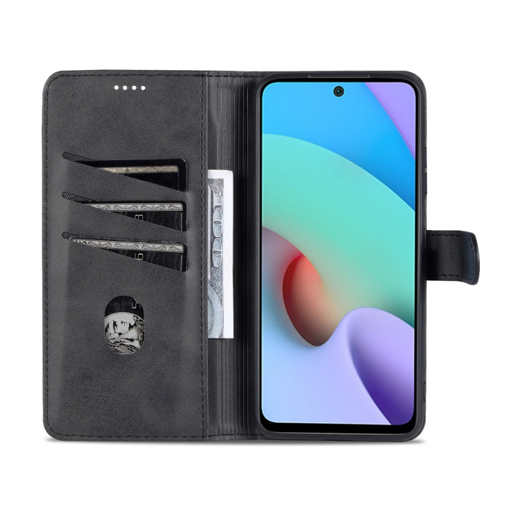 For Xiaomi Redmi Note 11 4G Global / Note 11S AZNS Skin Feel Calf Texture Horizontal Flip Leather Phone Case(Black)