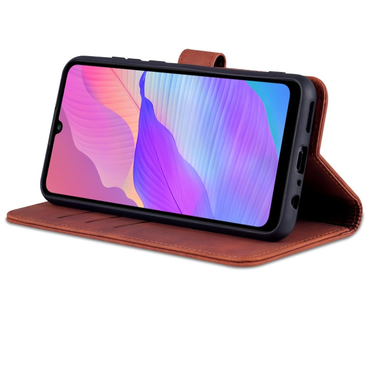For Huawei Enjoy 20e AZNS Skin Feel Calf Texture Horizontal Flip Leather Phone Case(Brown)