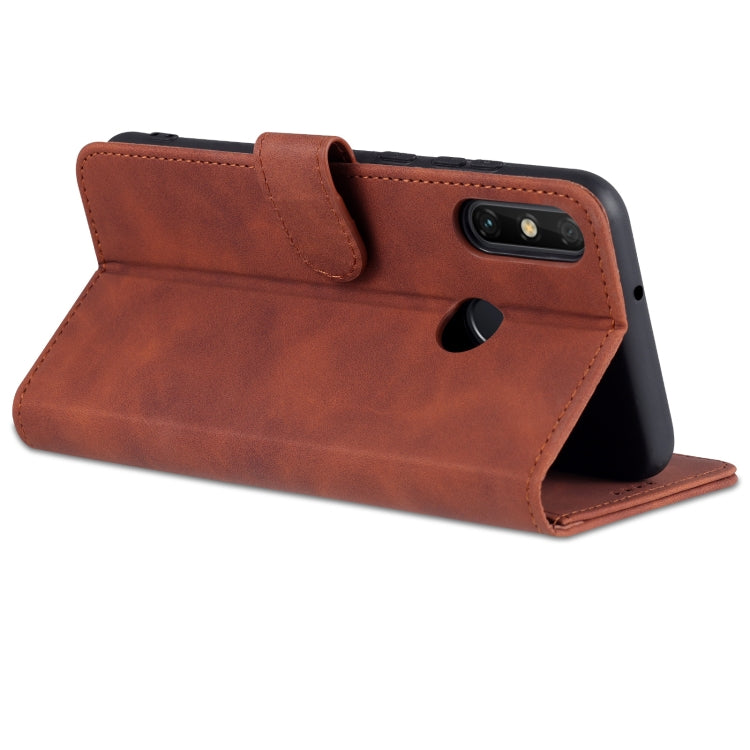 For Huawei Enjoy 20e AZNS Skin Feel Calf Texture Horizontal Flip Leather Phone Case(Brown)