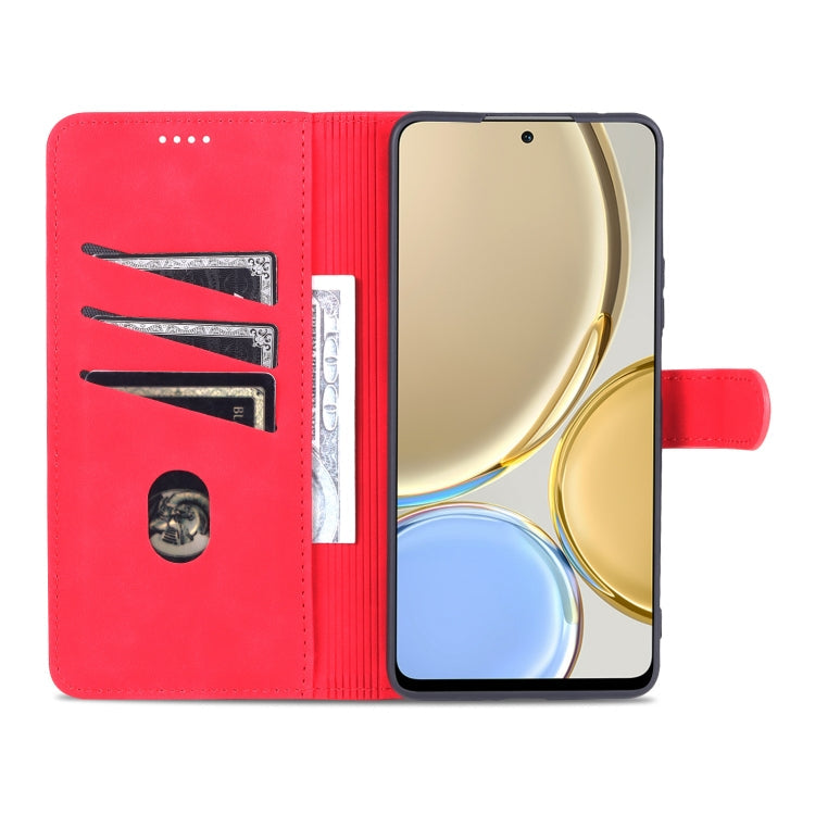 For Honor X30 AZNS Skin Feel Calf Texture Horizontal Flip Leather Phone Case(Red)