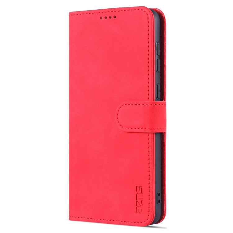 For Samsung Galaxy A33 5G AZNS Skin Feel Calf Texture Horizontal Flip Leather Phone Case(Red)