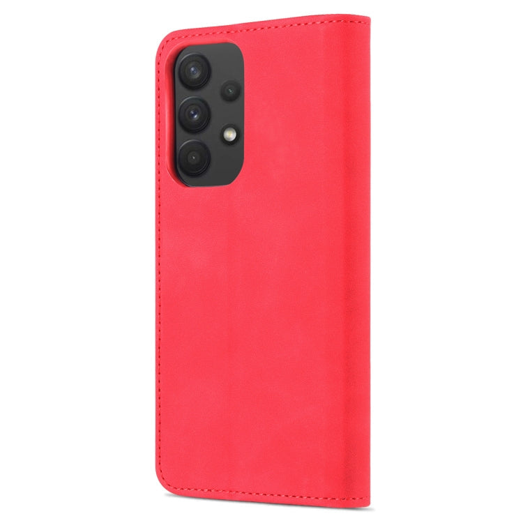 For Samsung Galaxy A33 5G AZNS Skin Feel Calf Texture Horizontal Flip Leather Phone Case(Red)