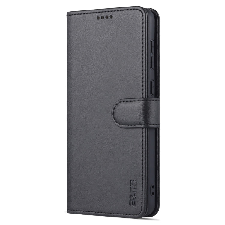 For Samsung Galaxy A33 5G AZNS Skin Feel Calf Texture Horizontal Flip Leather Phone Case(Black)