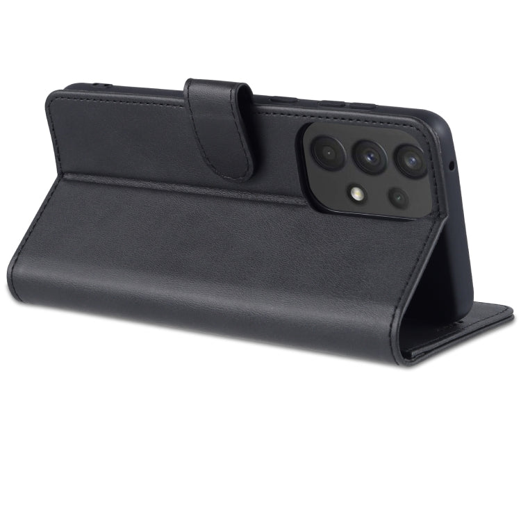 For Samsung Galaxy A33 5G AZNS Skin Feel Calf Texture Horizontal Flip Leather Phone Case(Black)