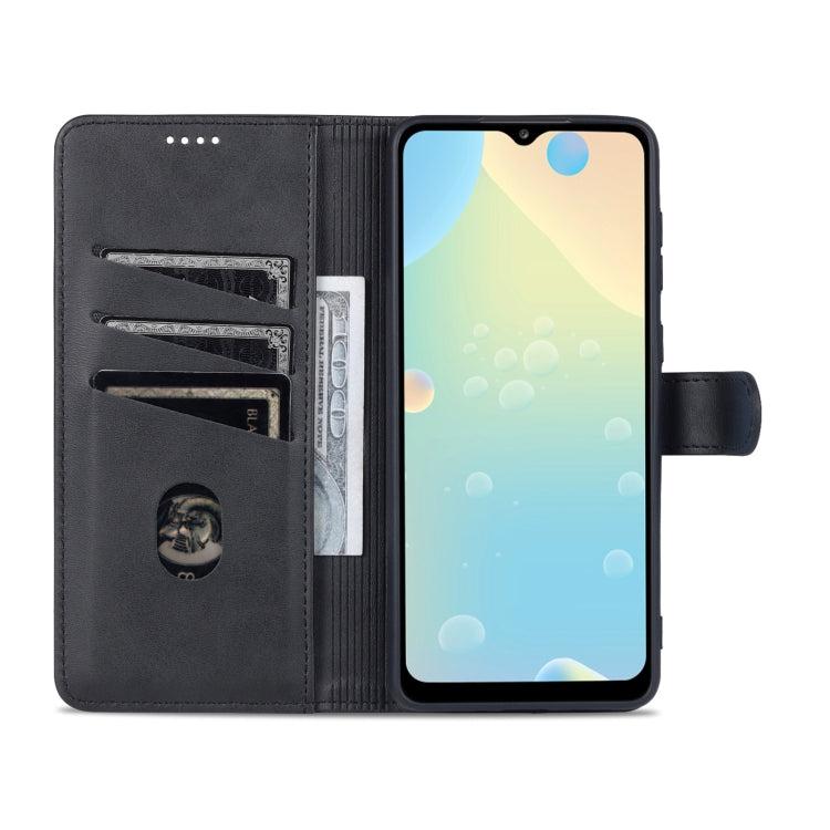 For Samsung Galaxy A33 5G AZNS Skin Feel Calf Texture Horizontal Flip Leather Phone Case(Black)
