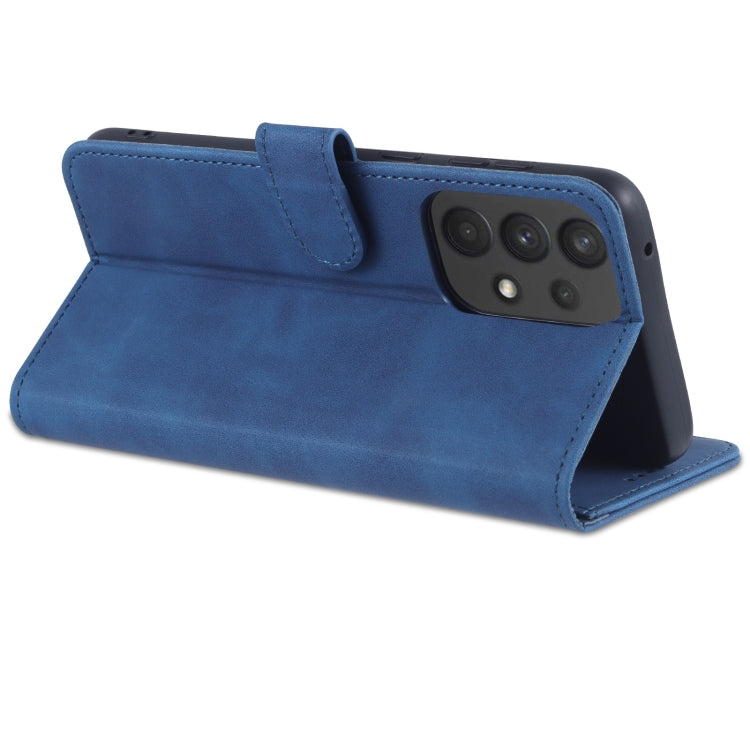 For Samsung Galaxy A33 5G AZNS Skin Feel Calf Texture Horizontal Flip Leather Phone Case(Blue)