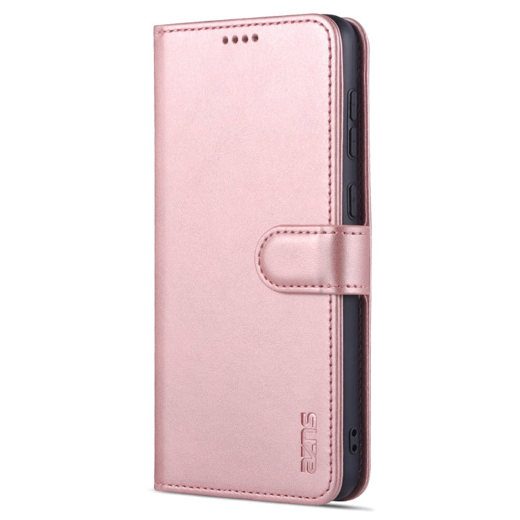 For Samsung Galaxy A53 5G AZNS Skin Feel Calf Texture Horizontal Flip Leather Phone Case(Rose Gold)