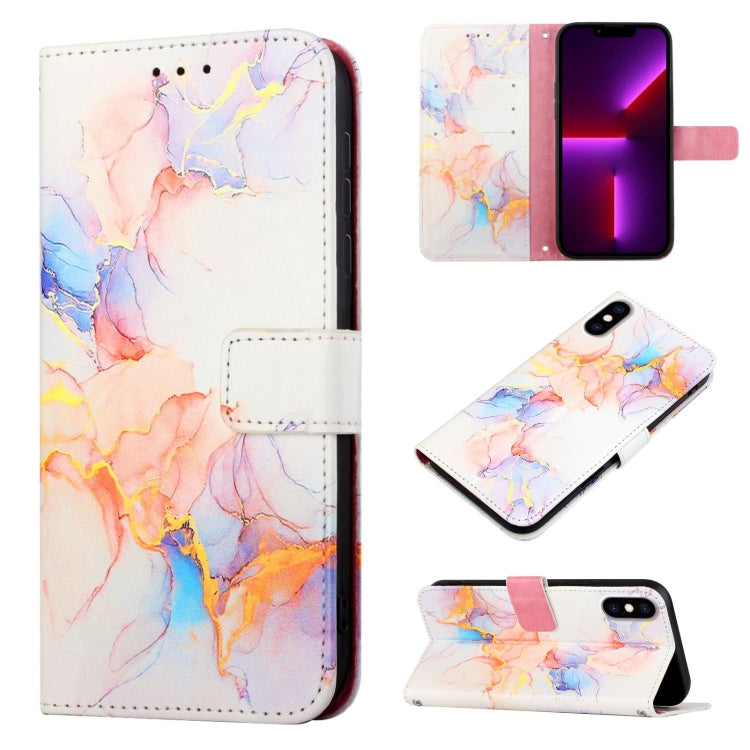 PT003 Marble Pattern Flip Leather Phone Case, For iPhone 11 Pro Max, For iPhone SE 2022 / SE 2020 / 8 / 7, For iPhone X / XS, For iPhone XS Max