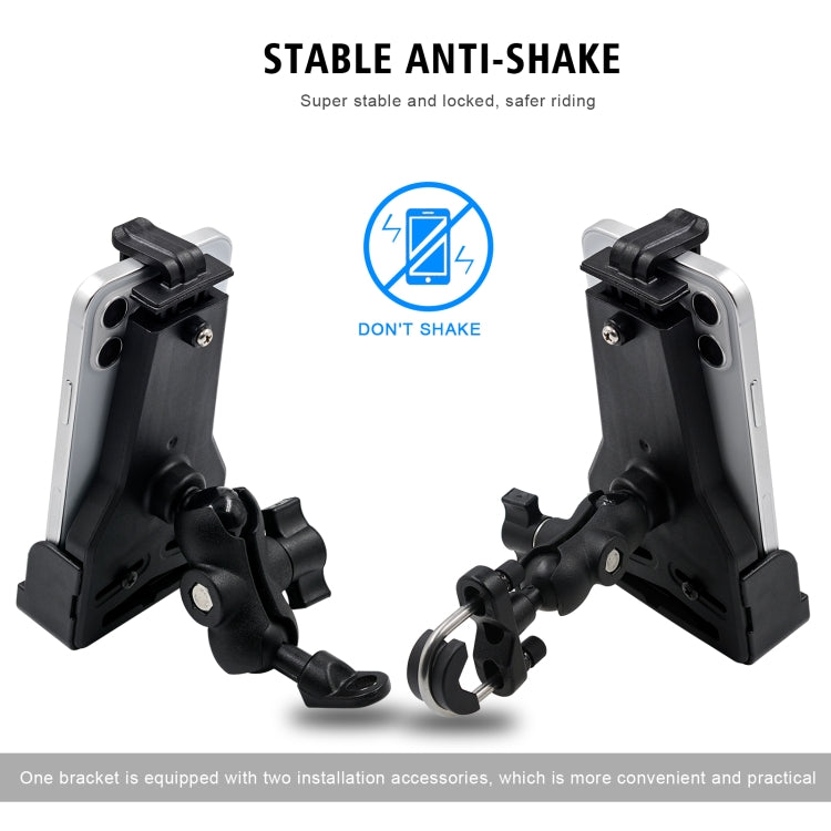 WUPP CS-1287A1 Motorcycle Bike Triangle Fixed Mobile Phone Holder(Black)