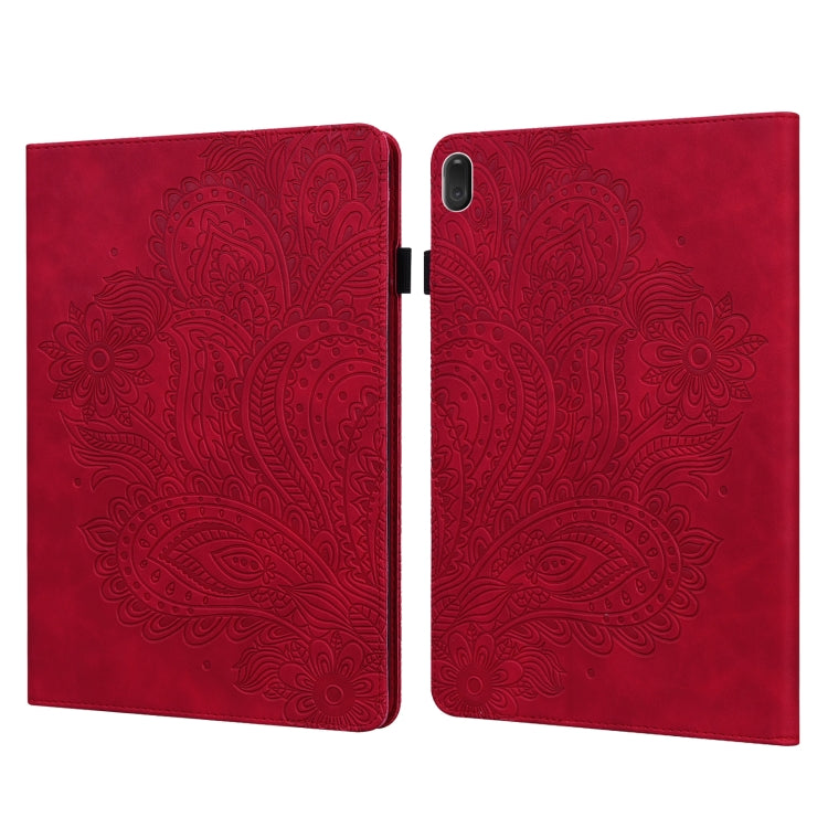 Peacock Embossed Pattern TPU + PU Leather Tablet Case, For Lenovo Tab E10 TB-X104F
