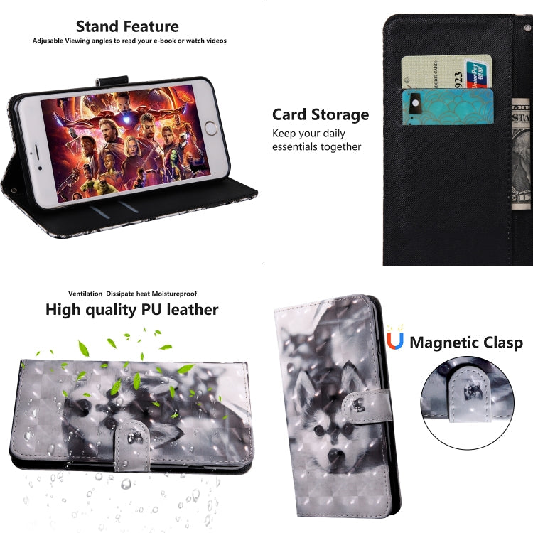 3D Painting Pattern Coloured Drawing Leather Phone Case, For iPhone 13, For iPhone 13 mini