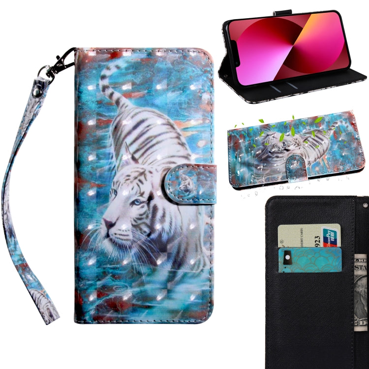 3D Painting Pattern Coloured Drawing Leather Phone Case, For iPhone 13, For iPhone 13 mini