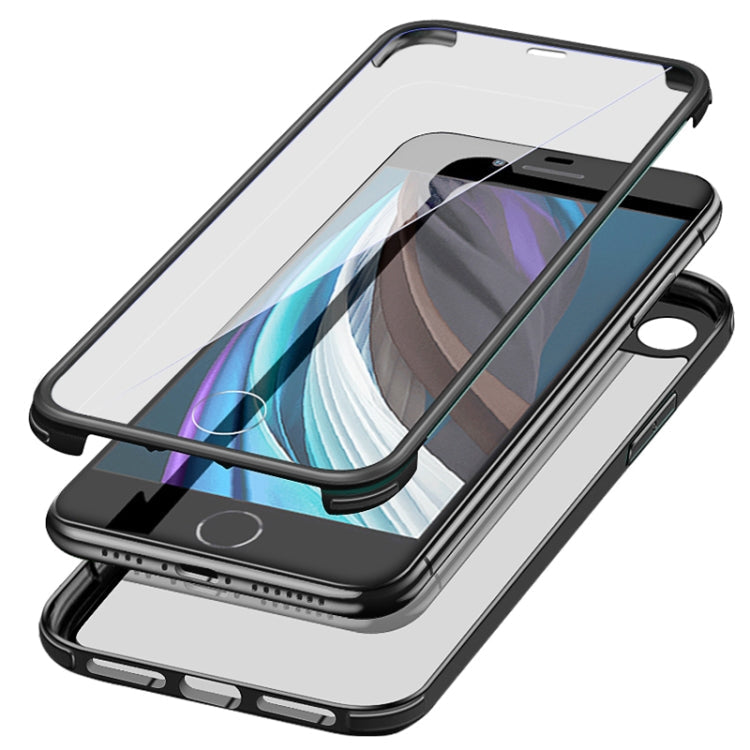 Double-sided Glass TPU Phone Case, For iPhone SE 2022 / SE 2020 / 7 / 8