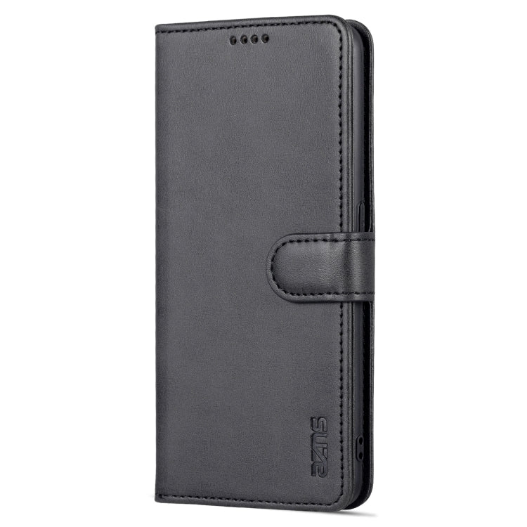 For OPPO Reno7 Global AZNS Skin Feel Calf Texture Flip Leather Phone Case(Black)