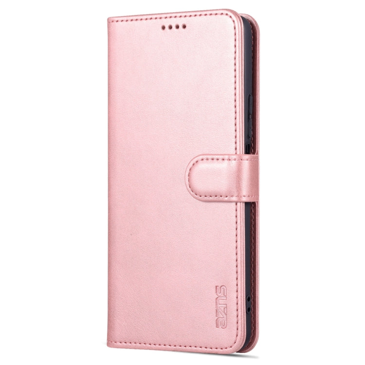 For Xiaomi Redmi K50 / K50 Pro AZNS Skin Feel Calf Texture Flip Leather Phone Case(Rose Gold)