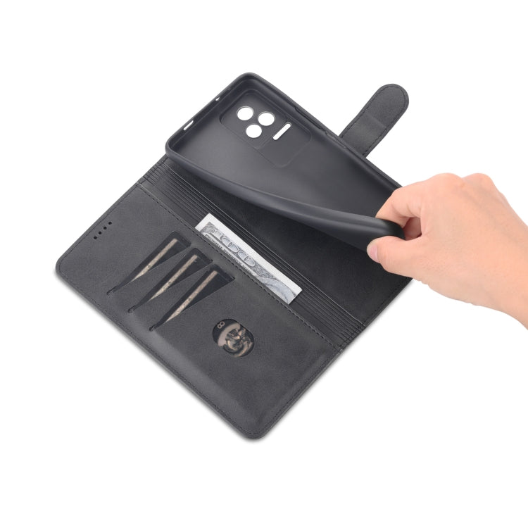 For Xiaomi Redmi K50 / K50 Pro AZNS Skin Feel Calf Texture Flip Leather Phone Case(Black)