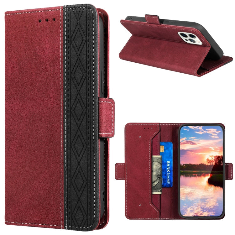 Stitching Magnetic RFID Leather Case, For iPhone 13 mini, For iPhone 13, For iPhone 13 Pro, For iPhone 13 Pro Max, For iPhone 12 mini, For iPhone 12 / 12 Pro