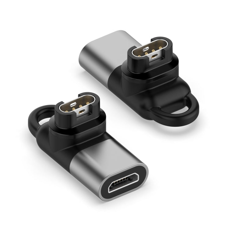 For Garmin Micro Female Watch Charging Adapter(Grey)