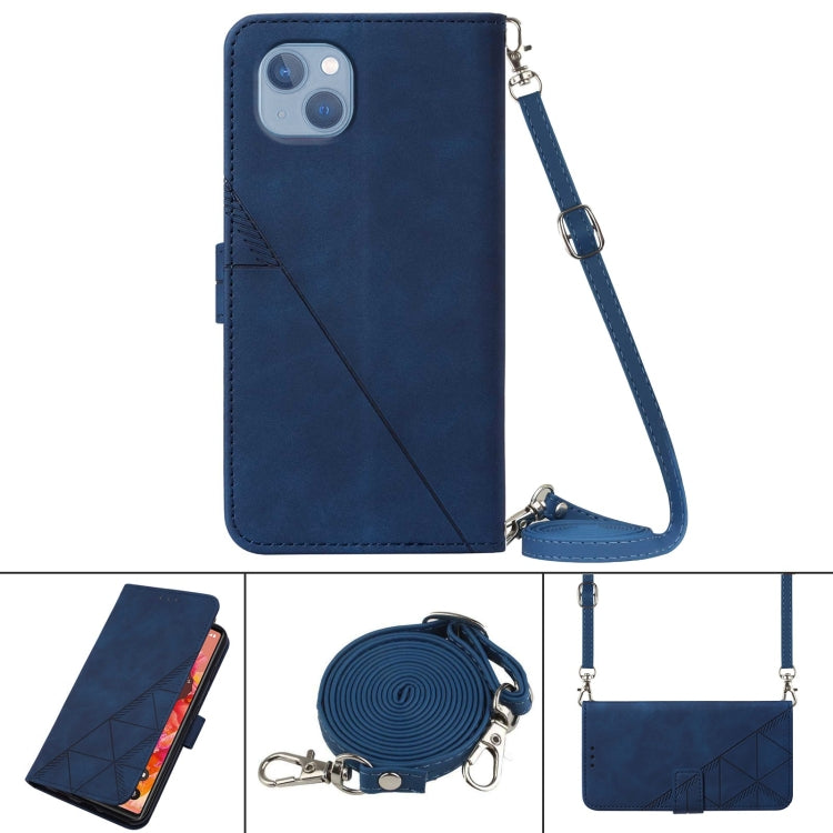 Crossbody 3D Embossed Flip Leather Phone Case, For iPhone 13 mini, For iPhone 13, For iPhone 13 Pro, For iPhone 13 Pro Max