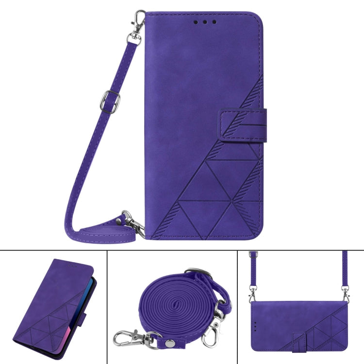 Crossbody 3D Embossed Flip Leather Phone Case, For iPhone 13 mini, For iPhone 13, For iPhone 13 Pro, For iPhone 13 Pro Max