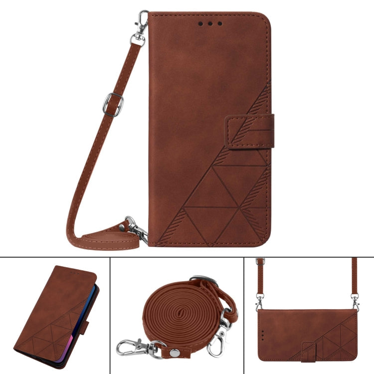 Crossbody 3D Embossed Flip Leather Phone Case, For iPhone 13 mini, For iPhone 13, For iPhone 13 Pro, For iPhone 13 Pro Max