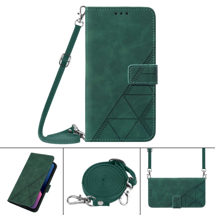 Crossbody 3D Embossed Flip Leather Phone Case, For iPhone 13 mini, For iPhone 13, For iPhone 13 Pro, For iPhone 13 Pro Max