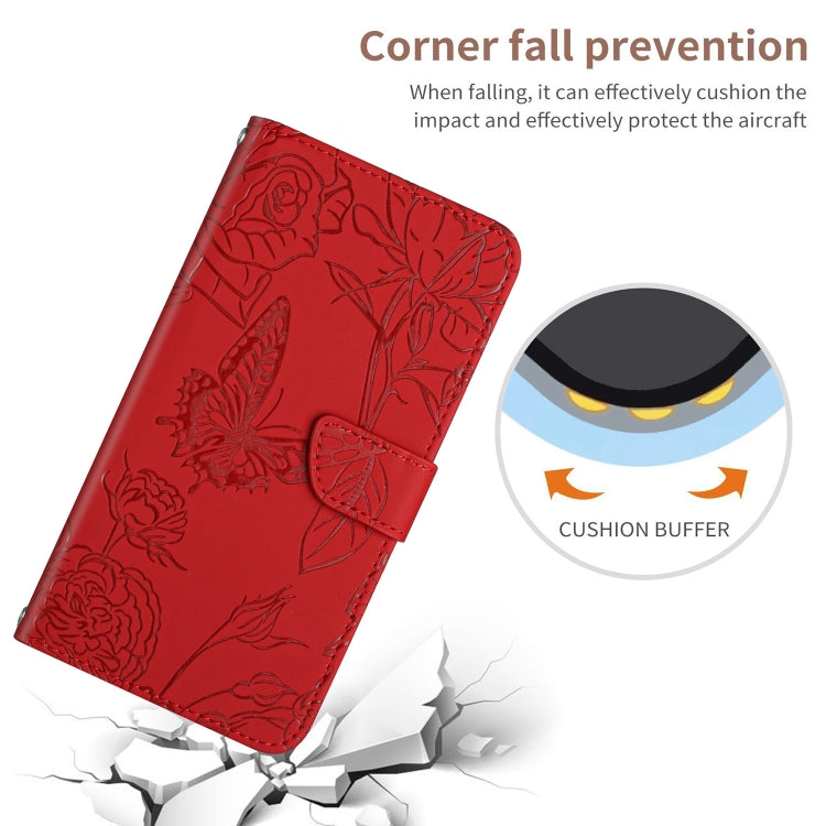 Skin Feel Butterfly Peony Embossed Leather Phone Case, For iPhone SE 2022 / SE 2020 / 8 / 7, For iPhone 8 Plus / 7 Plus, For iPhone 11, For iPhone 11 Pro
