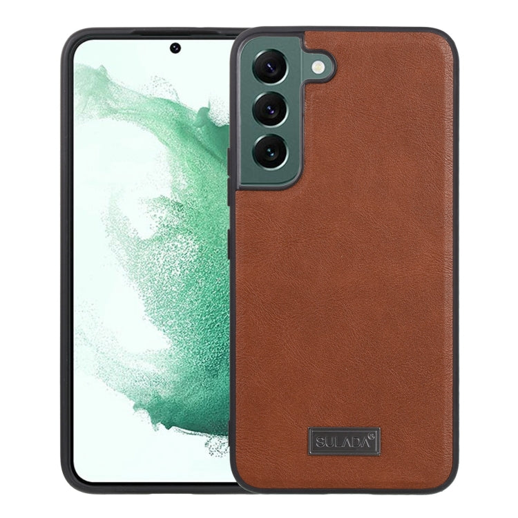 SULADA Shockproof TPU + Handmade Leather Phone Case, For Samsung Galaxy S22 5G, For Samsung Galaxy S22 Ultra 5G, For Samsung Galaxy S22+ 5G