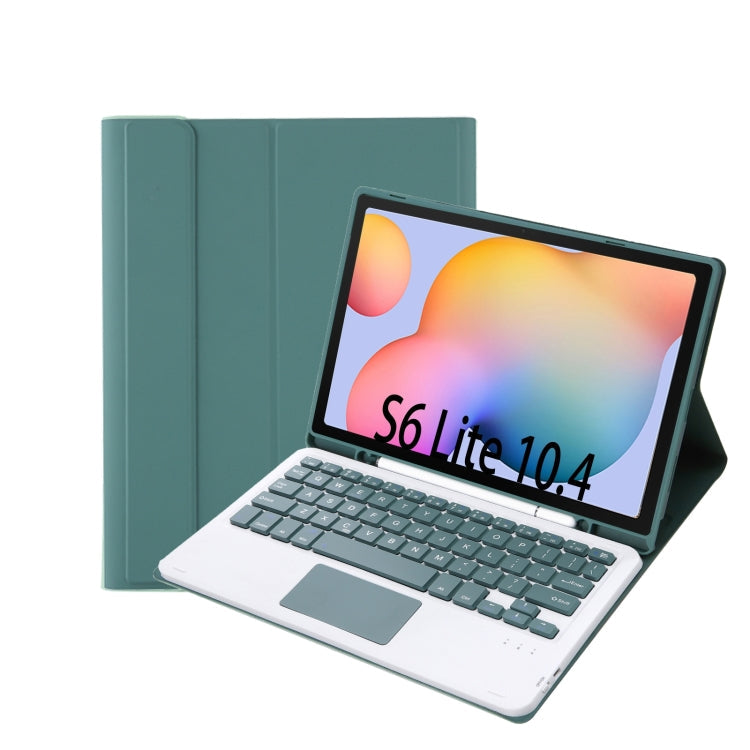 A610B-A Candy Color Bluetooth Keyboard Leather Case with Pen Slot & Touchpad, For Samsung Galaxy Tab S6 Lite
