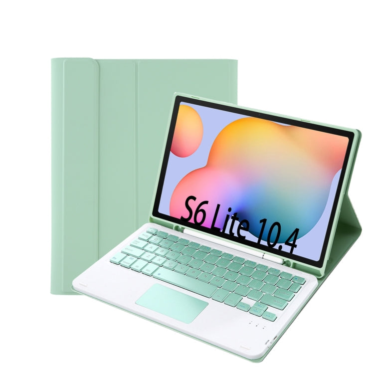 A610B-A Candy Color Bluetooth Keyboard Leather Case with Pen Slot & Touchpad, For Samsung Galaxy Tab S6 Lite