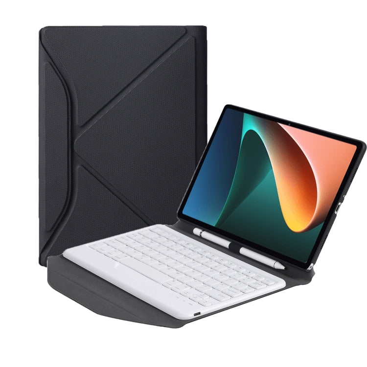 B0N5 Diamond Texture Bluetooth Keyboard Leather Case with Triangle Back Support, B0N5