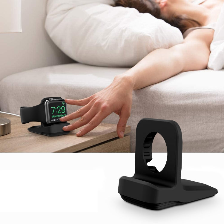 Silicone Charging Holder for Apple Watch(Black)