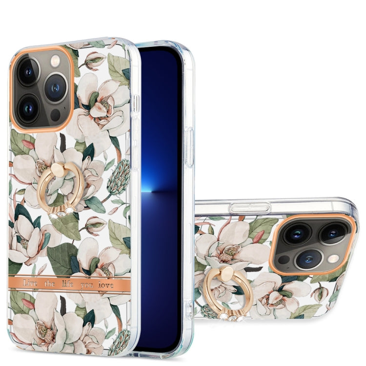 Ring IMD Flowers TPU Phone Case, For iPhone 13 mini, For iPhone 13, For iPhone 13 Pro, For iPhone 13 Pro Max