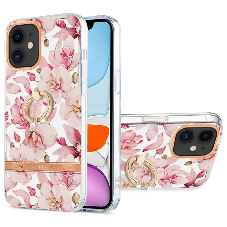 Ring IMD Flowers TPU Phone Case, For iPhone 12 / 12 Pro, For iPhone 12 Pro Max, For iPhone 11, For iPhone 11 Pro Max