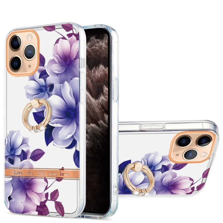 Ring IMD Flowers TPU Phone Case, For iPhone 12 / 12 Pro, For iPhone 12 Pro Max, For iPhone 11, For iPhone 11 Pro Max