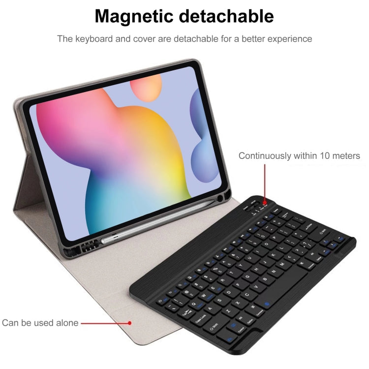 A7 Square Cap Bluetooth Keyboard Leather Case with Pen Slot for Samsung Galaxy Tab S6 Lite / S7 / A7 10.4 2020, For Samsung Galaxy Tab S6 Lite