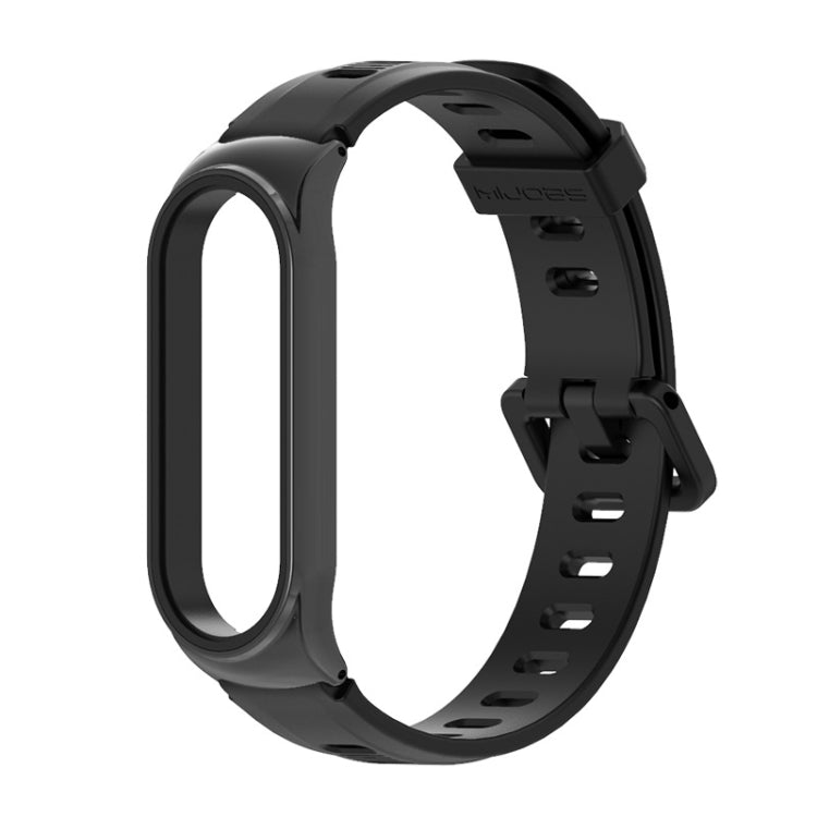 For Xiaomi Mi Band 6 / 5 / 4 / 3 Mijobs Flat Hole Silicone Watch Band, CS Case, Plus Case