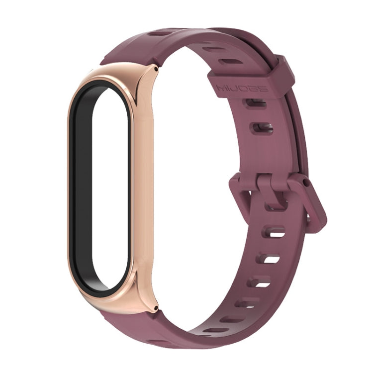 For Xiaomi Mi Band 6 / 5 / 4 / 3 Mijobs Flat Hole Silicone Watch Band, CS Case, Plus Case