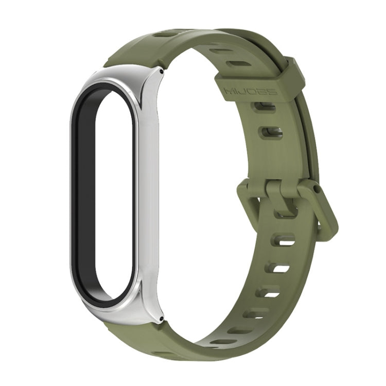 For Xiaomi Mi Band 6 / 5 / 4 / 3 Mijobs Flat Hole Silicone Watch Band, CS Case, Plus Case