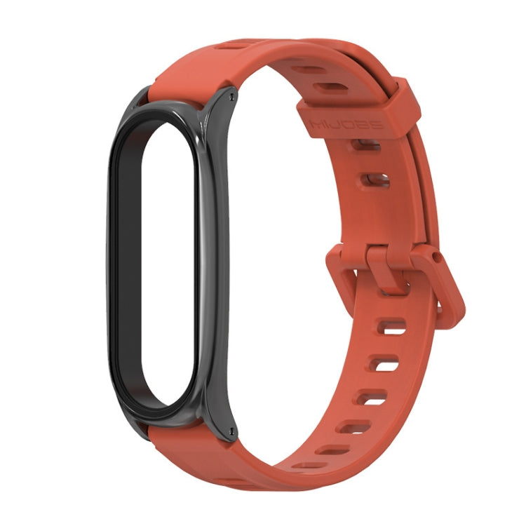 For Xiaomi Mi Band 6 / 5 / 4 / 3 Mijobs Flat Hole Silicone Watch Band, CS Case, Plus Case