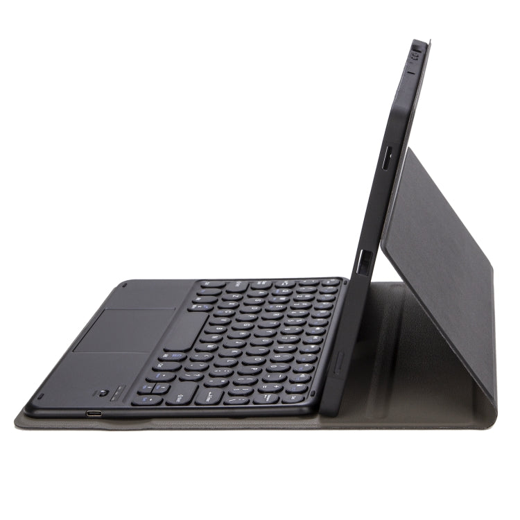 YA610B-A  Lambskin Texture Voltage Round Keycap Bluetooth Keyboard Leather Case with Touchpad, For Samsung Galaxy Tab S6 Lite 10.4 inch SM-P610 / SM-P615, For Samsung Galaxy Tab A8 10.5 2021 SM-X200 / SM-X205                                            ...