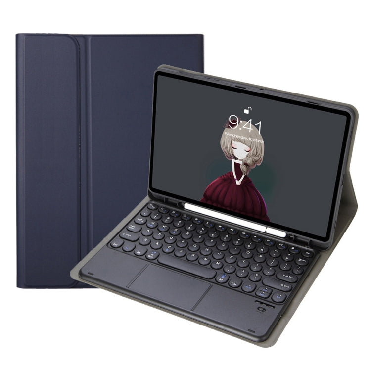 YA610B-A  Lambskin Texture Voltage Round Keycap Bluetooth Keyboard Leather Case with Touchpad, For Samsung Galaxy Tab S6 Lite 10.4 inch SM-P610 / SM-P615, For Samsung Galaxy Tab A8 10.5 2021 SM-X200 / SM-X205                                            ...
