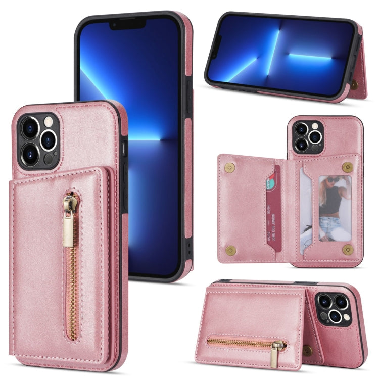 Zipper Card Holder Phone Case, For iPhone SE 2022 / 2020 / 8 / 7, For iPhone 8 Plus / 7 Plus, For iPhone 12 Pro, For iPhone 12 mini