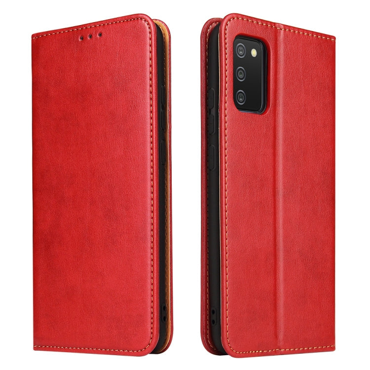 Fierre Shann PU Genuine Leather Texture Leather Phone Case, For Samsung Galaxy A02s, For Samsung Galaxy A13 5G, For Samsung Galaxy A22 5G, For Samsung Galaxy A33 5G, For Samsung Galaxy A53 5G, For Samsung Galaxy A73 5G