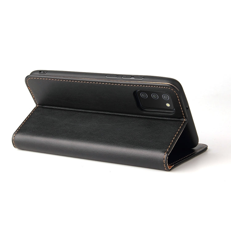 Fierre Shann PU Genuine Leather Texture Leather Phone Case, For Samsung Galaxy A02s, For Samsung Galaxy A13 5G, For Samsung Galaxy A22 5G, For Samsung Galaxy A33 5G, For Samsung Galaxy A53 5G, For Samsung Galaxy A73 5G