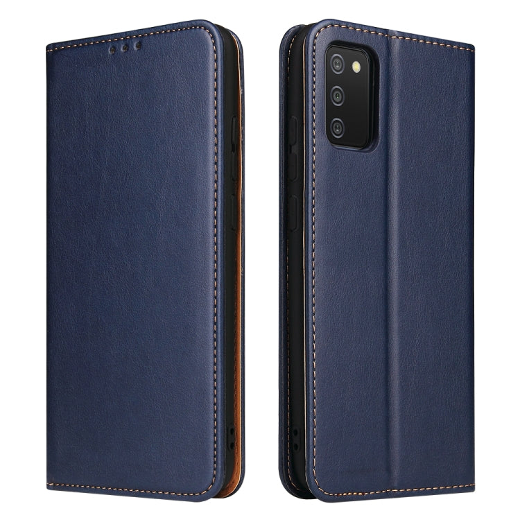 Fierre Shann PU Genuine Leather Texture Leather Phone Case, For Samsung Galaxy A02s, For Samsung Galaxy A13 5G, For Samsung Galaxy A22 5G, For Samsung Galaxy A33 5G, For Samsung Galaxy A53 5G, For Samsung Galaxy A73 5G