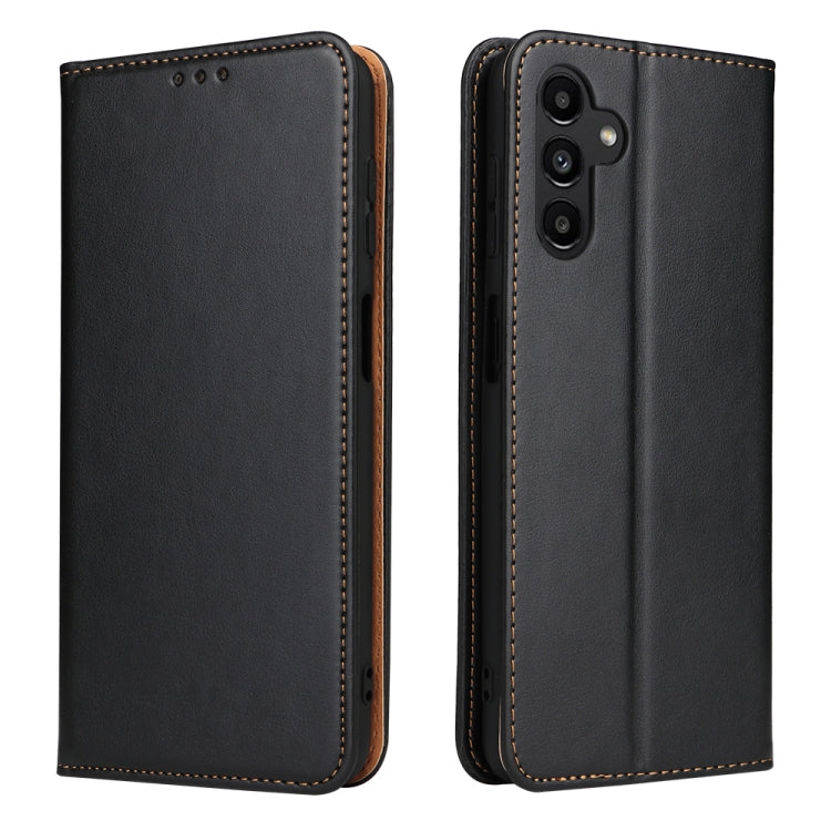 Fierre Shann PU Genuine Leather Texture Leather Phone Case, For Samsung Galaxy A02s, For Samsung Galaxy A13 5G, For Samsung Galaxy A22 5G, For Samsung Galaxy A33 5G, For Samsung Galaxy A53 5G, For Samsung Galaxy A73 5G