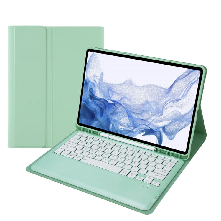 T800B Pen Slot Detachable Bluetooth Keyboard Leather Tablet Case, For Samsung Galaxy Tab S8+/S7+/S7 FE, T800B